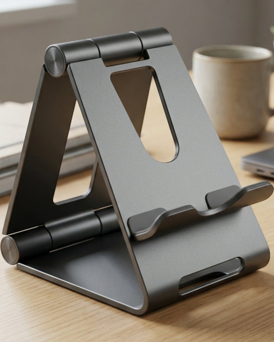 Moip Dual-Hinge Aluminum Phone Stand 17 cm Graphite - Lifestyle view